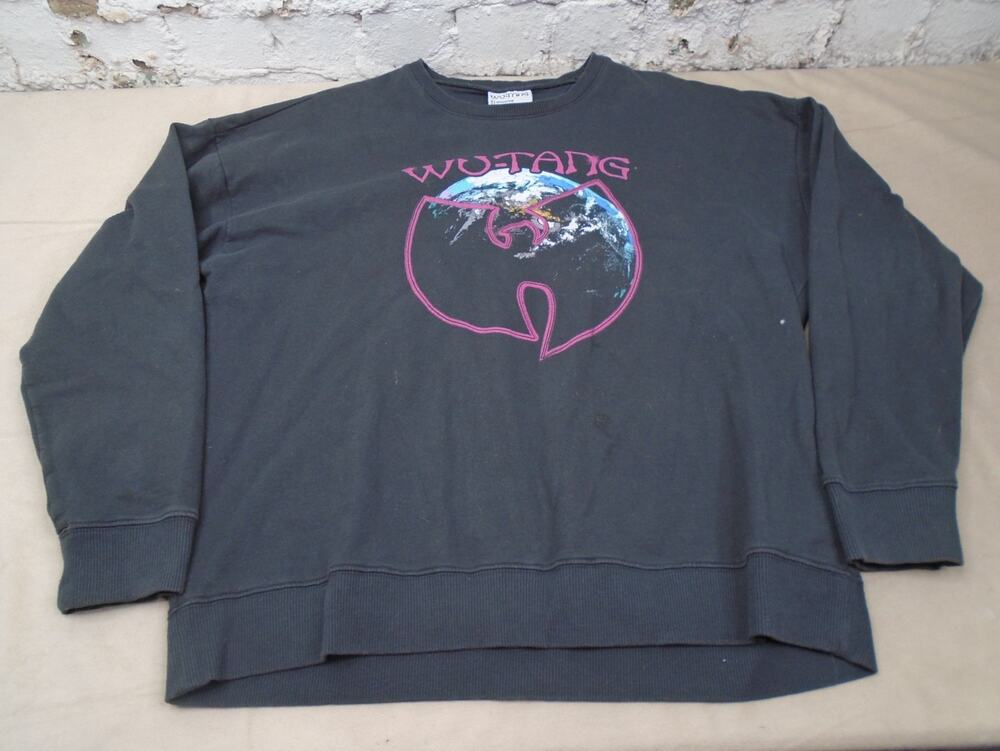 Wu-Tang Clan Wutang World Wide Graphic Pullover Crewneck Sweatshirt Unisex XL